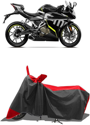 SUGASHRI Waterproof Two Wheeler Cover for CFMoto(250SR, Red, Black)