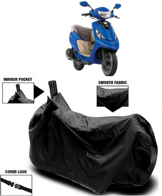 MMSSTAR Waterproof Two Wheeler Cover for TVS(Zest 110, Black)