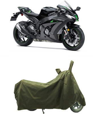 Coxtor Waterproof Two Wheeler Cover for Kawasaki(Ninja ZX-10R SE BS6, Gold)
