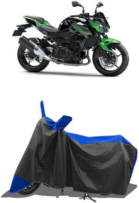 SUGASHRI Waterproof Two Wheeler Cover for Kawasaki(Z400 BS6, Blue, Black)