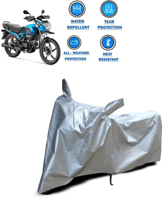 CODOKI Two Wheeler Cover for Hero(Passion Pro TR, Silver)