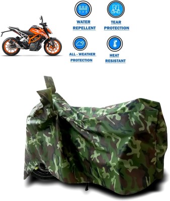 GOSHIV-car and bike accessories Two Wheeler Cover for KTM(Duke 390 ABS, Green)