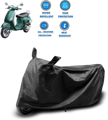 PAGORA Two Wheeler Cover for Piaggio(Vespa VXL 150, Black)