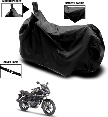 SK AUTO Waterproof Two Wheeler Cover for Bajaj(Pulsar 220F, Black)