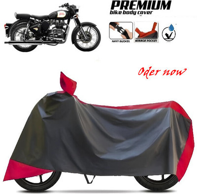 SK AUTO Waterproof Two Wheeler Cover for TVS, Hero, Honda, Bajaj(Red, Black)