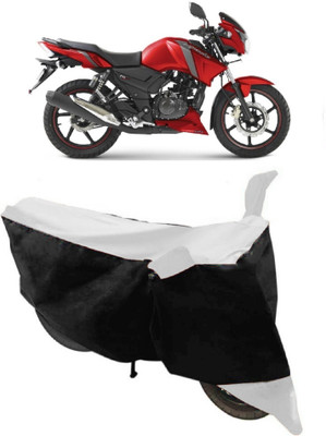THE RAL ARV Two Wheeler Cover for TVS(Apache RTR 160, White, Black)