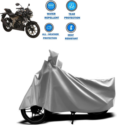 GOSHIV-car and bike accessories Two Wheeler Cover for Suzuki(GSX-S750, Silver)