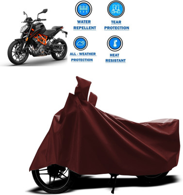 PAGORA Waterproof Two Wheeler Cover for KTM(390 Duke, Maroon)