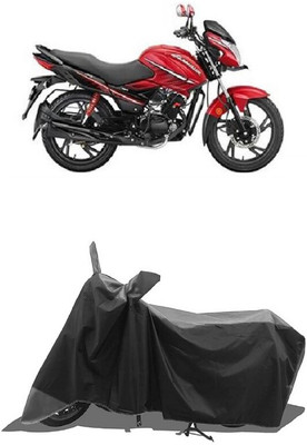 SUGASHRI Waterproof Two Wheeler Cover for Hero(Glamour i3s BS6, Grey, Black)