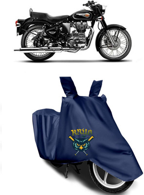 DeepShakshi AUTOMOTIVE Waterproof Two Wheeler Cover for Royal Enfield(Bullet 350, Blue)