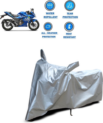 PAGORA Two Wheeler Cover for Suzuki(Gixxer SF 250, Silver)