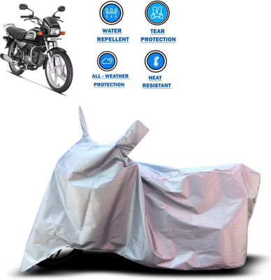 CODOKI Two Wheeler Cover for Hero(Splendor Plus, Silver)