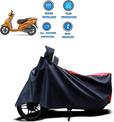PAGORA Two Wheeler Cover for TVS(Wego, Red)