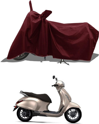 SK AUTO Two Wheeler Cover for Bajaj(Chetak, Maroon)