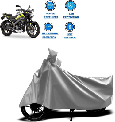 PAGORA Two Wheeler Cover for Bajaj(Pulsar 200 NS DTS-i, Silver)