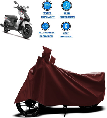CODOKI Waterproof Two Wheeler Cover for Suzuki(Let's, Maroon)