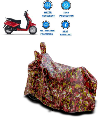 CODOKI Two Wheeler Cover for Mahindra(Gusto, Red)
