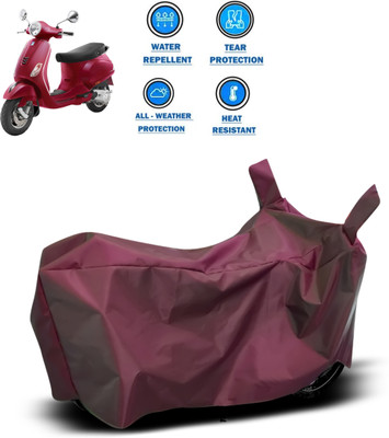 CODOKI Waterproof Two Wheeler Cover for Vespa(ZX 125, Maroon)