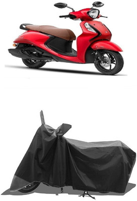 SUGASHRI Waterproof Two Wheeler Cover for Yamaha(Fascino 125 BS6, Grey, Black)