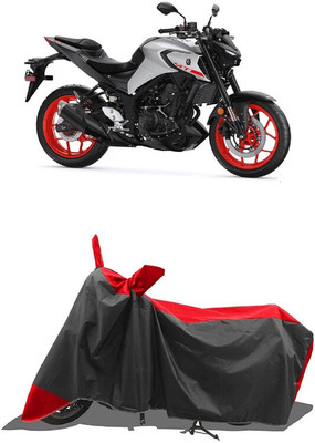 SUGASHRI Waterproof Two Wheeler Cover for Yamaha(MT-03 BS6, Red, Black)