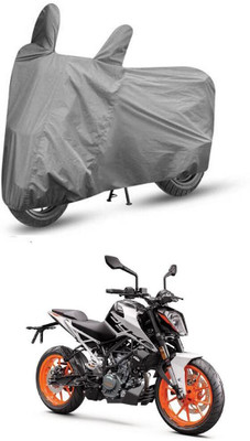 DeepShakshi AUTOMOTIVE Waterproof Two Wheeler Cover for KTM(Duke 200, Grey)