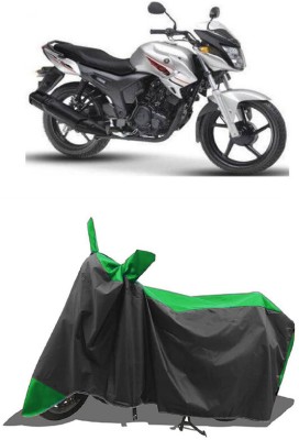 SUGASHRI Waterproof Two Wheeler Cover for Yamaha(SZ R, Green, Black)