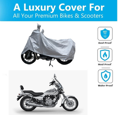 OPZET INDIA Waterproof Two Wheeler Cover for Bajaj(Avenger 220 DTS-i, Silver)
