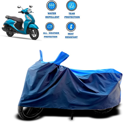 GOSHIV-car and bike accessories Two Wheeler Cover for Yamaha(Fascino 125 FI, Blue)