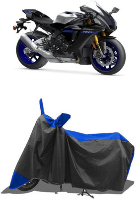 SUGASHRI Waterproof Two Wheeler Cover for Yamaha(YZF R1 M, Blue, Black)