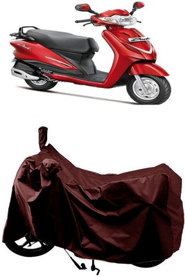 SUGASHRI Waterproof Two Wheeler Cover for Hero(Duet LX 110CC, Maroon)