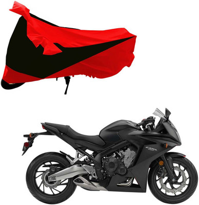 SK AUTO Two Wheeler Cover for Honda(CBR 650F, Black, Red)