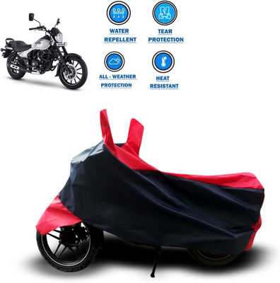 GOSHIV-car and bike accessories Two Wheeler Cover for Bajaj(Avenger 220 Street, Red)