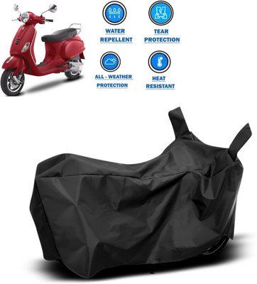 PAGORA Two Wheeler Cover for Piaggio(Vespa VXL 125, Black)