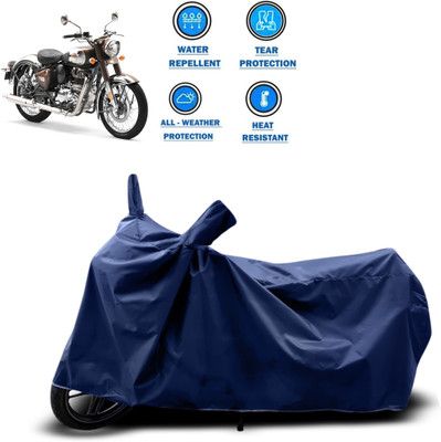 CODOKI Two Wheeler Cover for Royal Enfield(Standard 350, Blue)