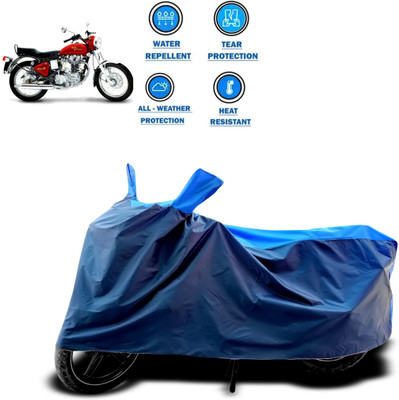 CODOKI Two Wheeler Cover for Royal Enfield(Electra 5S, Blue)