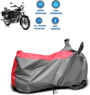 CODOKI Two Wheeler Cover for Royal Enfield(Bullet Electra Twinspark, Grey)