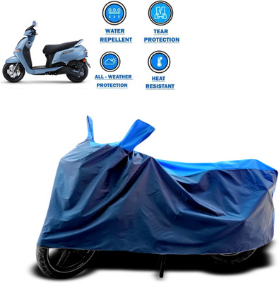 CODOKI Two Wheeler Cover for TVS(iQube, Blue)