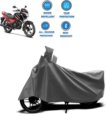 CODOKI Two Wheeler Cover for Hero(Glamour i3s, Grey)