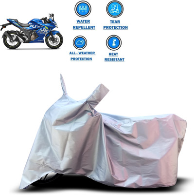 PAGORA Two Wheeler Cover for Suzuki(Gixxer SF 250, Silver)