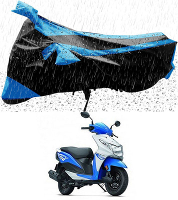 JVDHUB Two Wheeler Cover for Honda(Dio, Blue, Black)