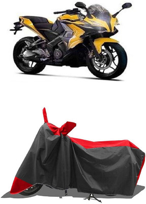 SUGASHRI Waterproof Two Wheeler Cover for Bajaj(Pulsar SS400 BS6, Red, Black)