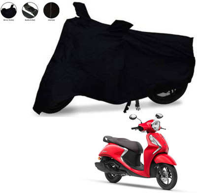 DeepShakshi AUTOMOTIVE Two Wheeler Cover for Yamaha(Fascino 125, Black)