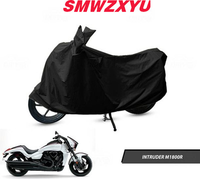 smwzxyu Waterproof Two Wheeler Cover for Suzuki(Black)