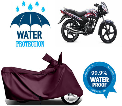 Mdstar Waterproof Two Wheeler Cover for TVS(Sport 63 60V, Maroon)