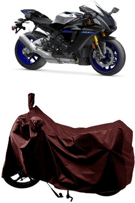 SUGASHRI Waterproof Two Wheeler Cover for Yamaha(YZF R1 M, Maroon)