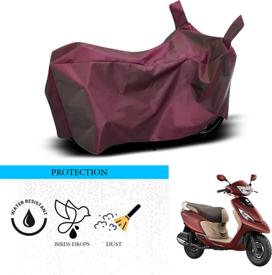 ANTHUB Waterproof Two Wheeler Cover for TVS(Scooty Zest 110, Maroon)