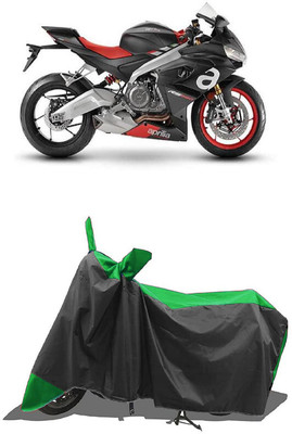 SUGASHRI Waterproof Two Wheeler Cover for Aprilia(RS 660 BS6, Green, Black)