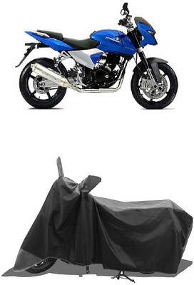 SUGASHRI Waterproof Two Wheeler Cover for Bajaj(DTS-i, Grey, Black)