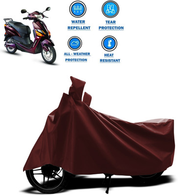 CODOKI Waterproof Two Wheeler Cover for Hero(Electric Optima Plus, Maroon)