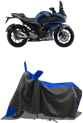 SUGASHRI Waterproof Two Wheeler Cover for Yamaha(Fazer-250 BS6, Blue, Black)